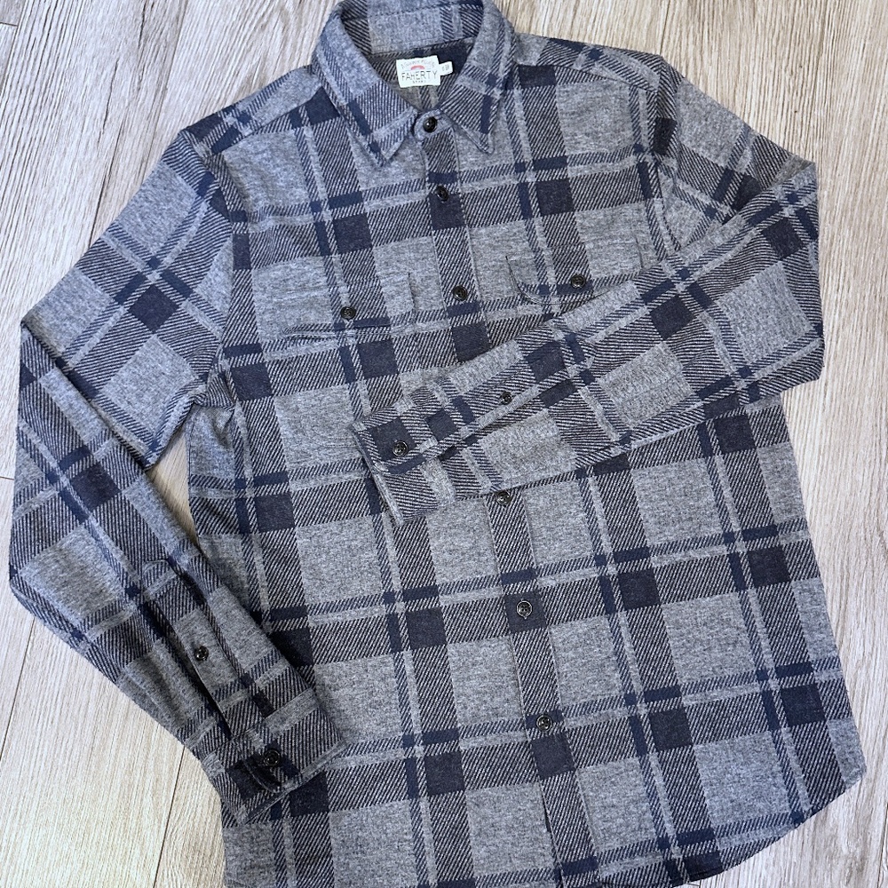 Faherty - Legend Sweater Shirt - Grey Seas Plaid (small)